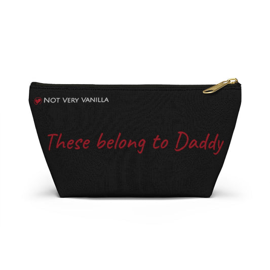 T-bottom Toy Pouch - Black (These belong to Daddy)