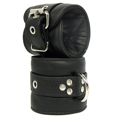 Leather Padded Ankle Cuffs (Pair)