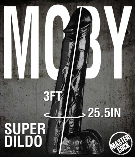 Moby Huge 3 Foot Tall Super Dildo - Black - Not Very Vanilla