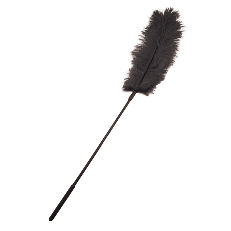 Sportsheets Ostrich Black Feather Tickler - Not Very Vanilla