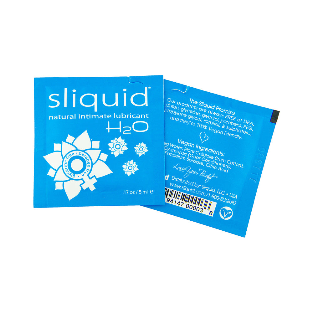 Sliquid H2O Lubricnat Pillow Packs 0.17oz (200/Bag) - Not Very Vanilla