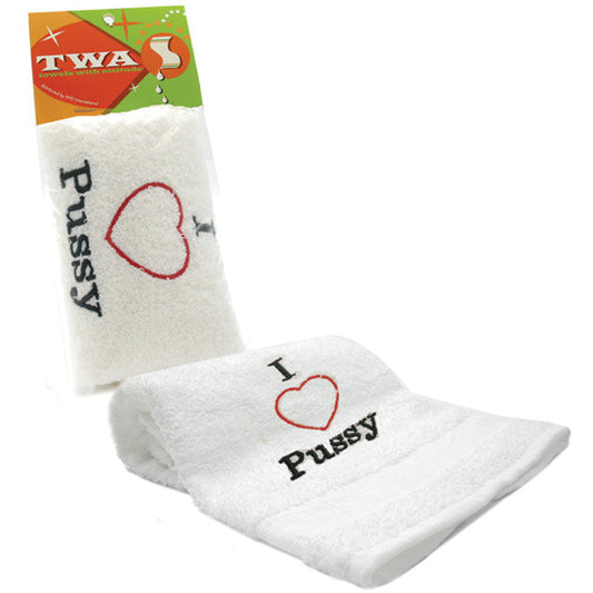 Towels With Attitude - I Heart Pussy - Not Very Vanilla