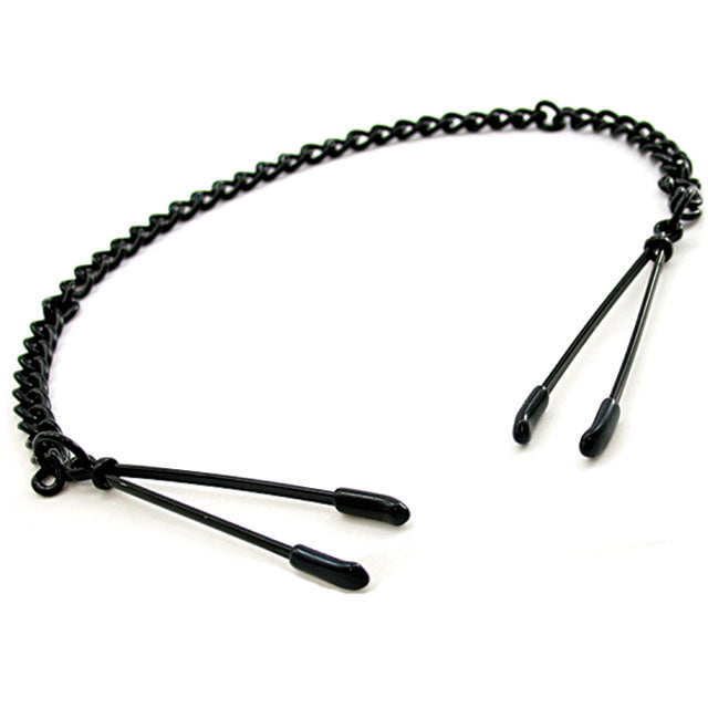 H2H Nipple Clamps Tweezer With Chain (Black) - Not Very Vanilla