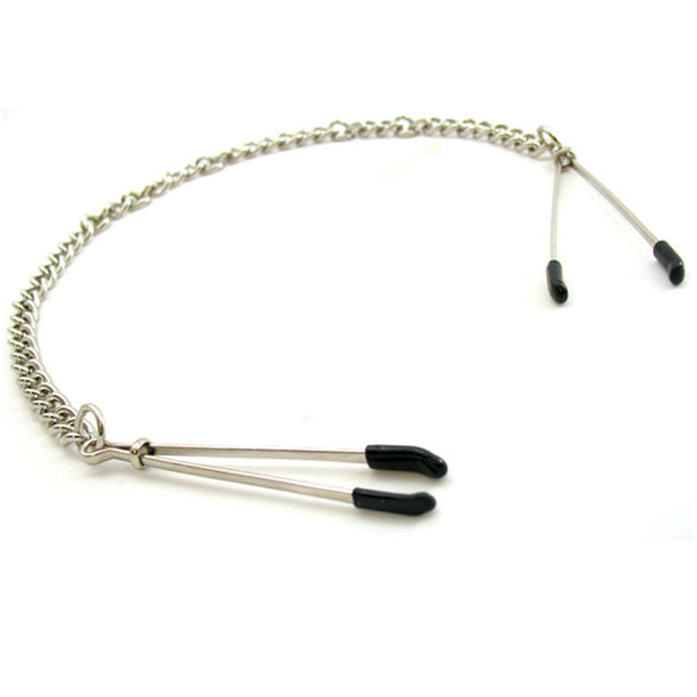 H2H Nipple Clamps Tweezer With Chain (Chrome) - Not Very Vanilla