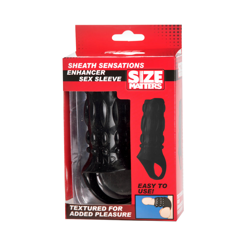 Size Matters Enhancer Sex Sleeve (Black) - Not Very Vanilla