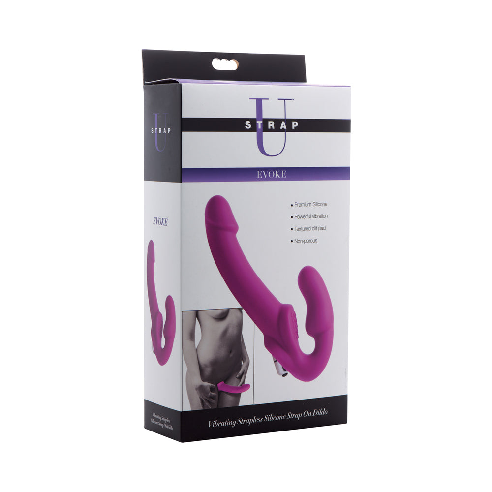 Strap U Evoke Vibrating Strapless Silicone Strap-On Dildo - Not Very Vanilla