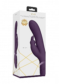 VIVE MAY Rechargeable Dual Pulse-Wave Silicone Rabbit Vibrator Purple