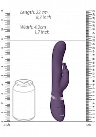 VIVE MAY Rechargeable Dual Pulse-Wave Silicone Rabbit Vibrator Purple