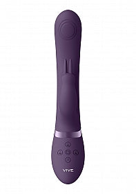 VIVE MAY Rechargeable Dual Pulse-Wave Silicone Rabbit Vibrator Purple