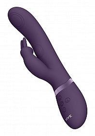 VIVE MAY Rechargeable Dual Pulse-Wave Silicone Rabbit Vibrator Purple