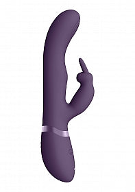 VIVE MAY Rechargeable Dual Pulse-Wave Silicone Rabbit Vibrator Purple