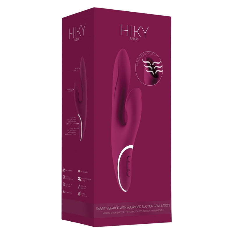 Hiky Rabbit Rechargeable Silicone Rabbit Vibrator With Advanced Suction Stimulation Purple - Not Very Vanilla