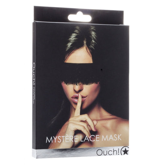 Ouch! Mystère Lace Mask Blindfold Black - Not Very Vanilla