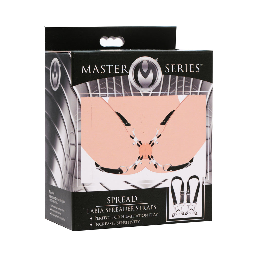 Master Series Spread Labia Spreader Straps With Clamps - Not Very Vanilla