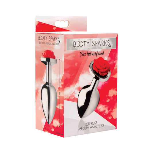 Booty Sparks Red Rose Anal Plug Medium - Not Very Vanilla