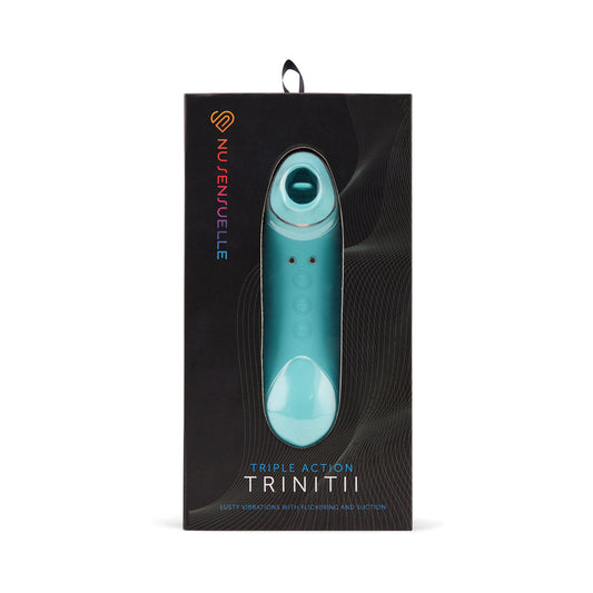 Nu Sensuelle Trinitii 3-in-1 Suction Tongue Vibe Electric Blue - Not Very Vanilla