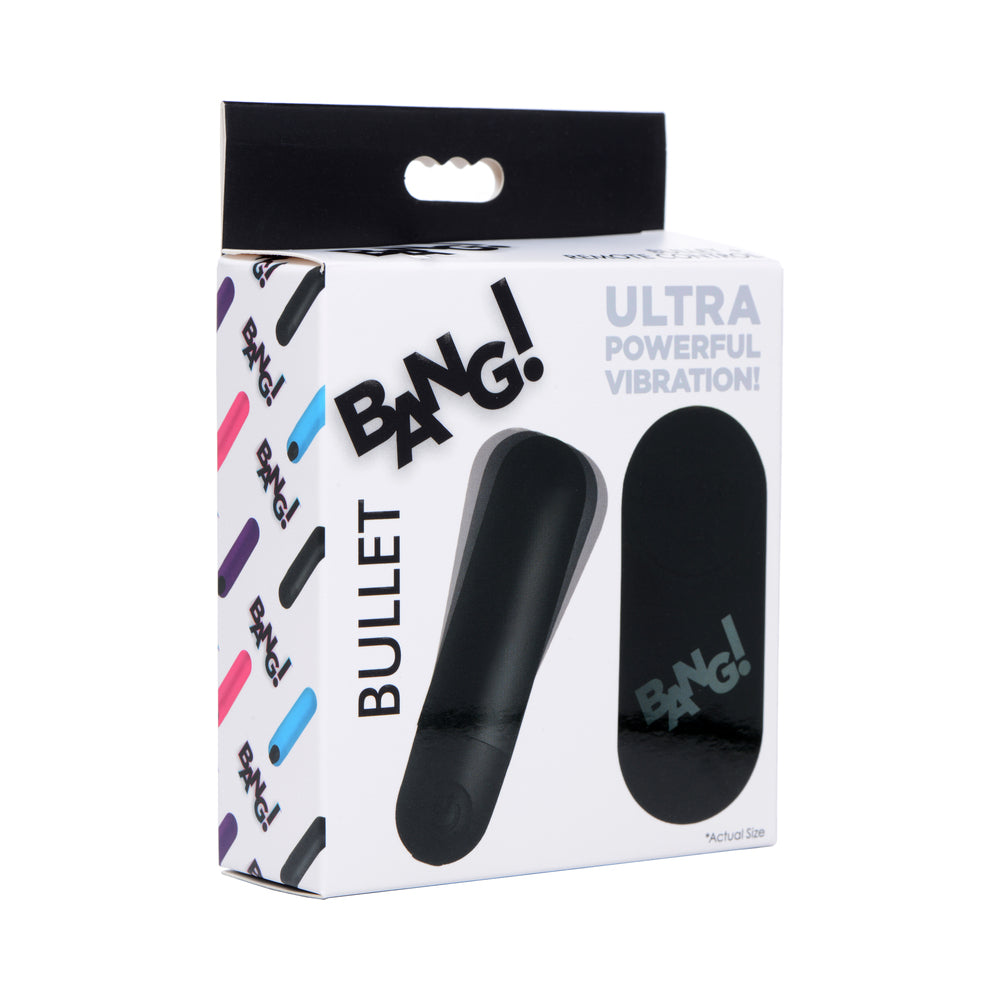 BANG! Vibrating Bullet with Remote Control Black - Not Very Vanilla