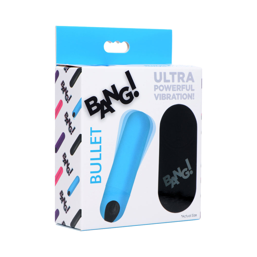 BANG! Vibrating Bullet with Remote Control Blue - Not Very Vanilla