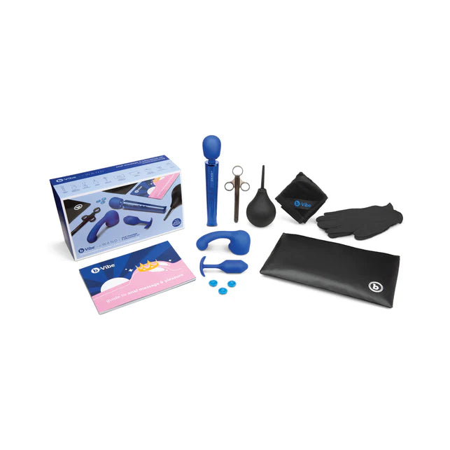 b-Vibe Anal Massage & Education Set Blue - Not Very Vanilla