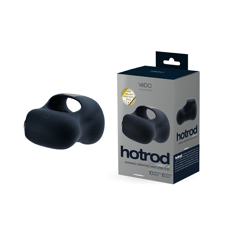 Vedo Hotrod Rechargeable Warming Masturbator Just Black - Not Very Vanilla