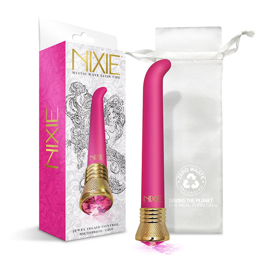 Nixie Mystic Wave Satin G-Spot Vibe - Pink Tourmaline - Not Very Vanilla