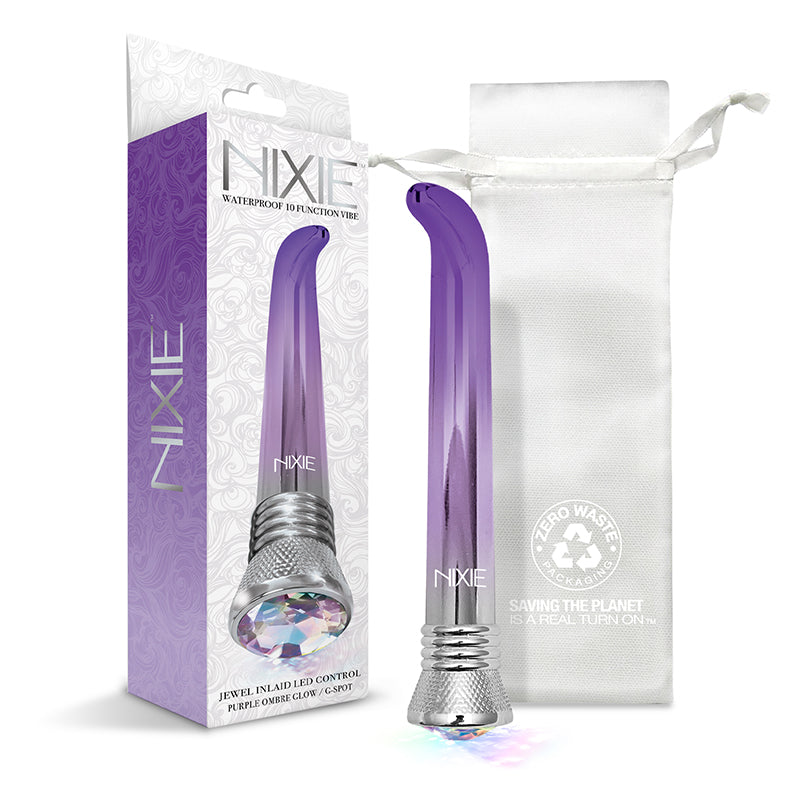 Nixie Waterproof 10-Function G-Spot Vibe - Purple Ombre Glow - Not Very Vanilla