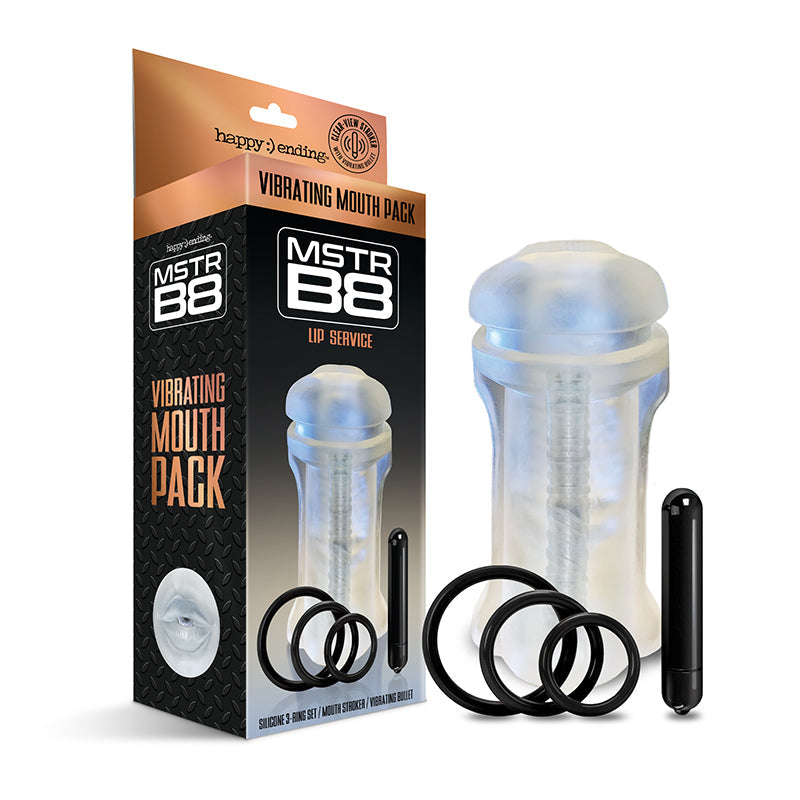 Happy Ending Mstr B8 Vibrating Oral Pack - Lip Service - Not Very Vanilla