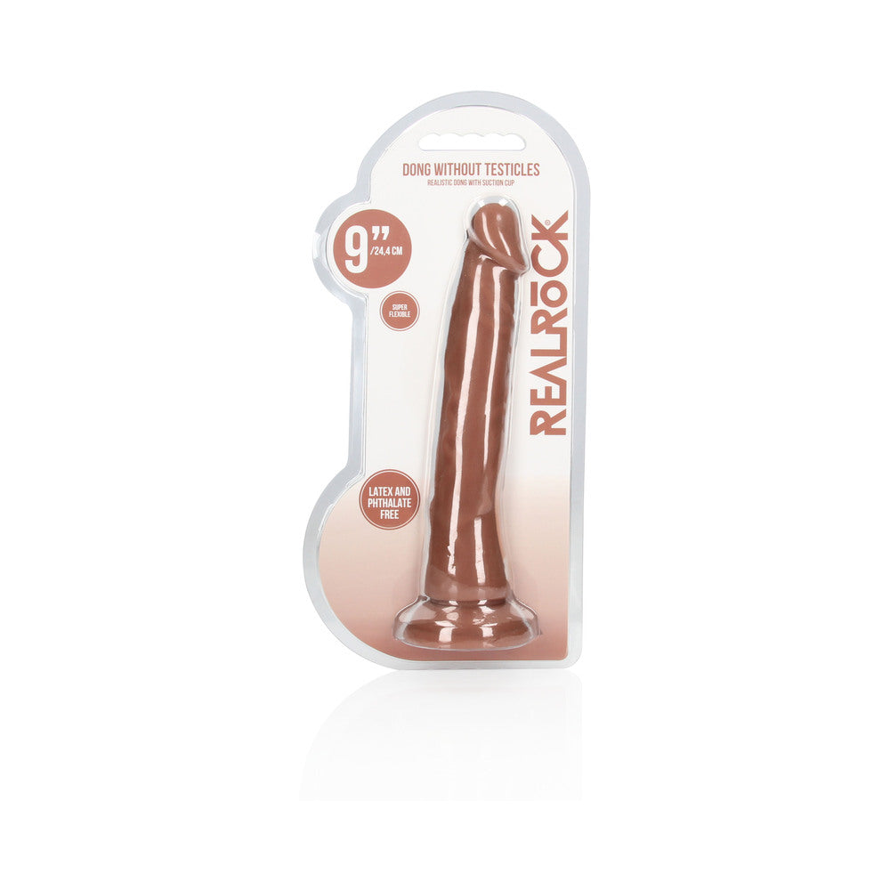 RealRock Realistic 9 in. Dildo With Suction Cup Tan - Not Very Vanilla