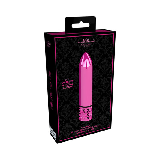 Shots Royal Gems Glamour Rechargeable ABS Bullet Vibrator Pink - Not Very Vanilla