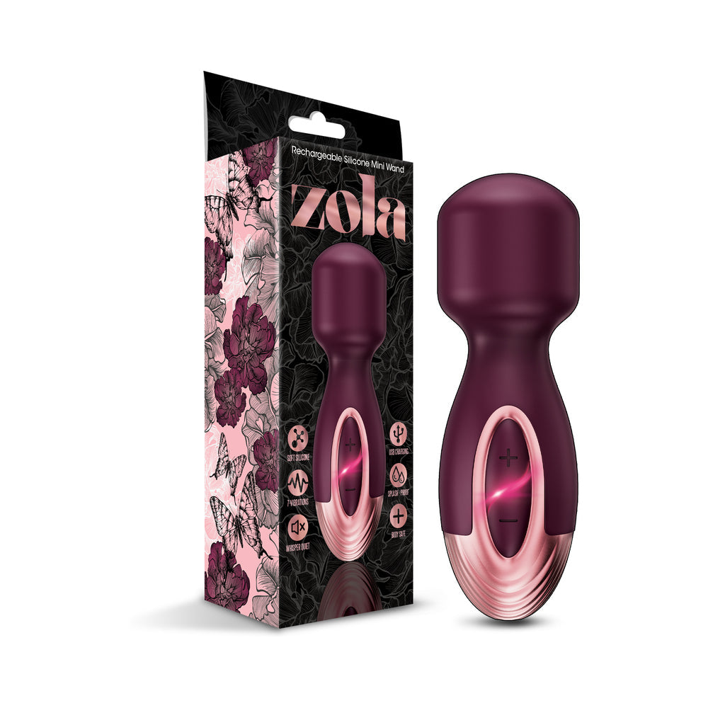 Zola Rechargeable Silicone Mini Wand - Not Very Vanilla