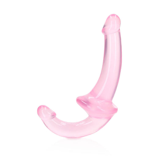 RealRock Crystal Clear 6 in. Strapless Strap-On Dildo Pink - Not Very Vanilla