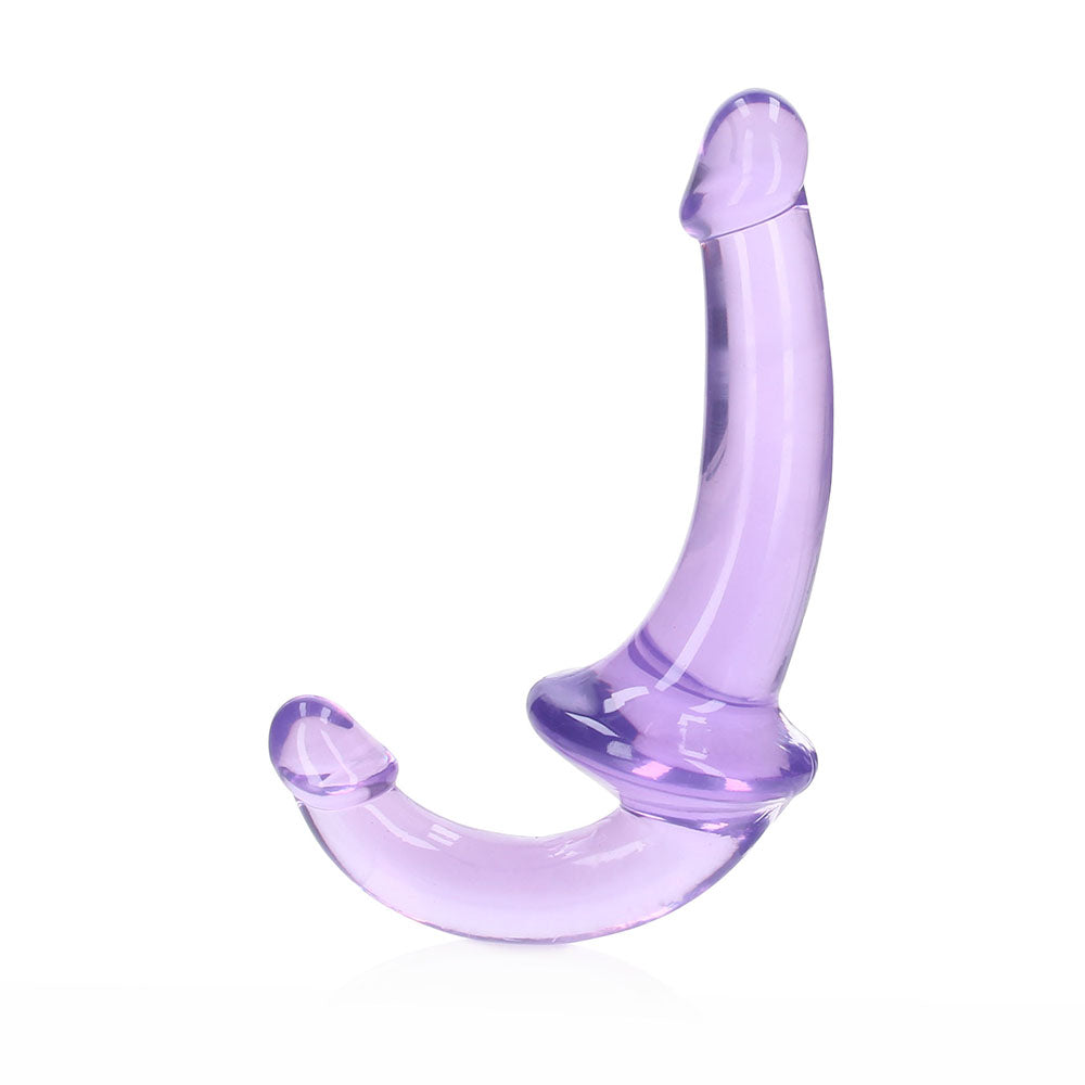 RealRock Crystal Clear 6 in. Strapless Strap-On Dildo Purple - Not Very Vanilla