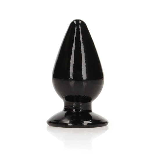 RealRock Crystal Clear 3.5 in. Anal Plug Black - Not Very Vanilla