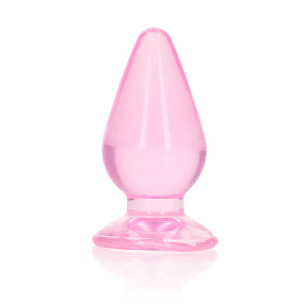 RealRock Crystal Clear 3.5 in. Anal Plug Pink - Not Very Vanilla