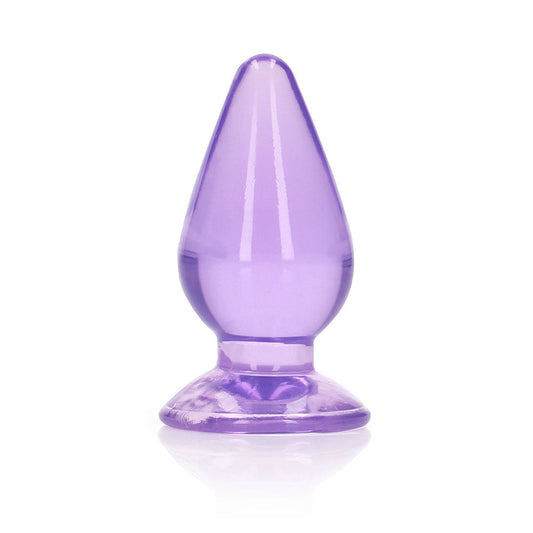 RealRock Crystal Clear 3.5 in. Anal Plug Purple - Not Very Vanilla