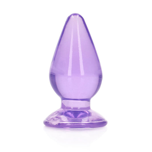 RealRock Crystal Clear 4.5 in. Anal Plug Purple - Not Very Vanilla