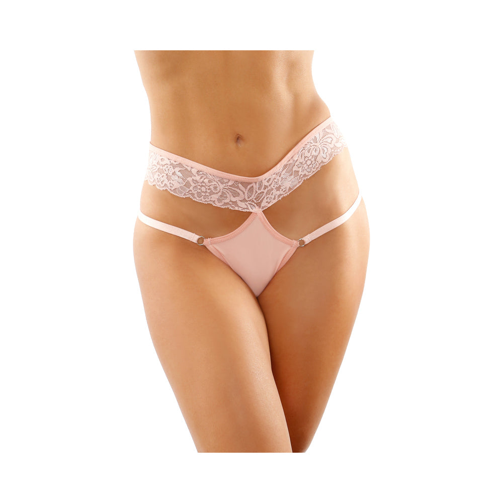 Ren Microfiber Panty With Double-Strap Waistband Light Pink S/M - Not Very Vanilla