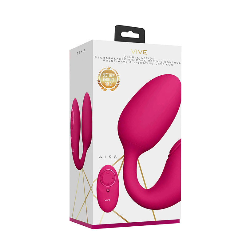 VIVE AIKA Pulsing Dual Stimulating Egg Vibrator Pink - Not Very Vanilla