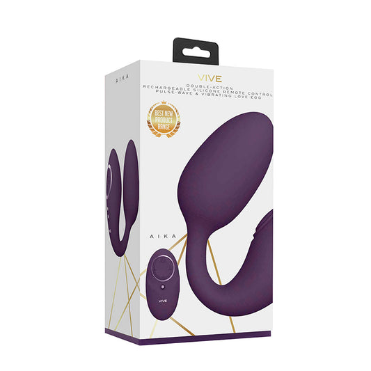 VIVE AIKA Pulsing Dual Stimulating Egg Vibrator Purple - Not Very Vanilla