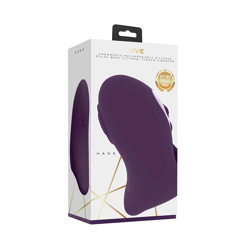 VIVE HANA Rechargeable Pulse-Wave Silicone Finger Vibrator Purple - Not Very Vanilla