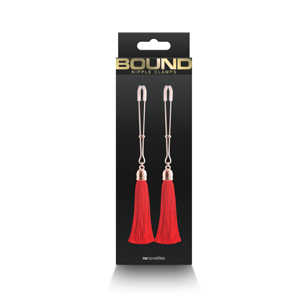 Bound Nipple Clamps T1 Red - Not Very Vanilla