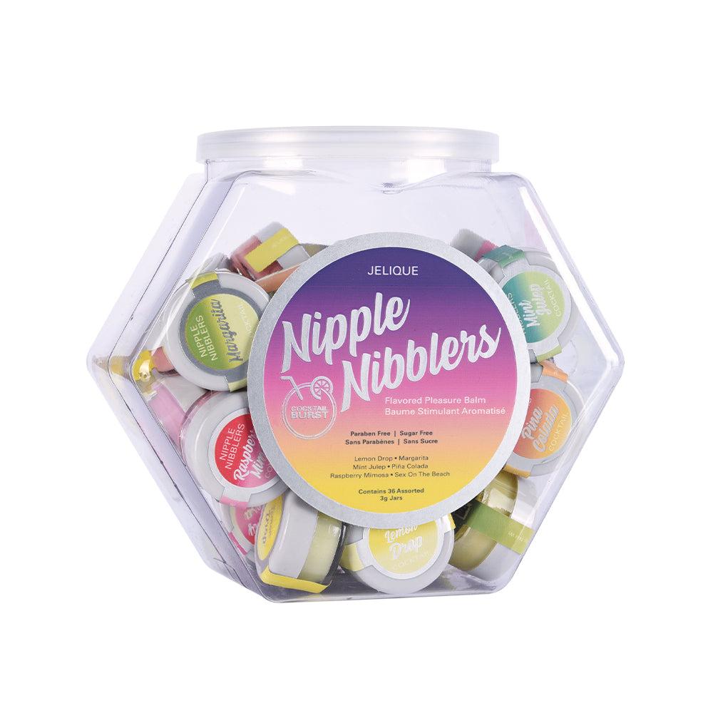 Jelique Cocktail Nipple Nibblers Assort Tub 36pc - Not Very Vanilla