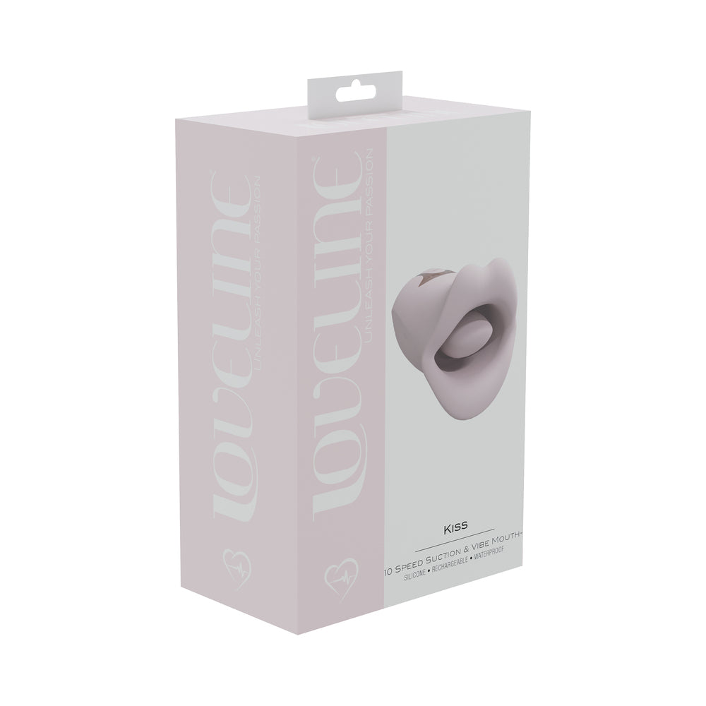 LoveLine Kiss 10 Speed Suction and Vibrating Mouth Silicone Rechargeable Waterproof Pink - Not Very Vanilla