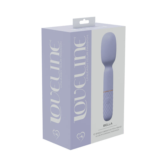 LoveLine Bella 10 Speed Vibrating Mini-Wand Silicone Rechargeable Waterproof Lavender - Not Very Vanilla