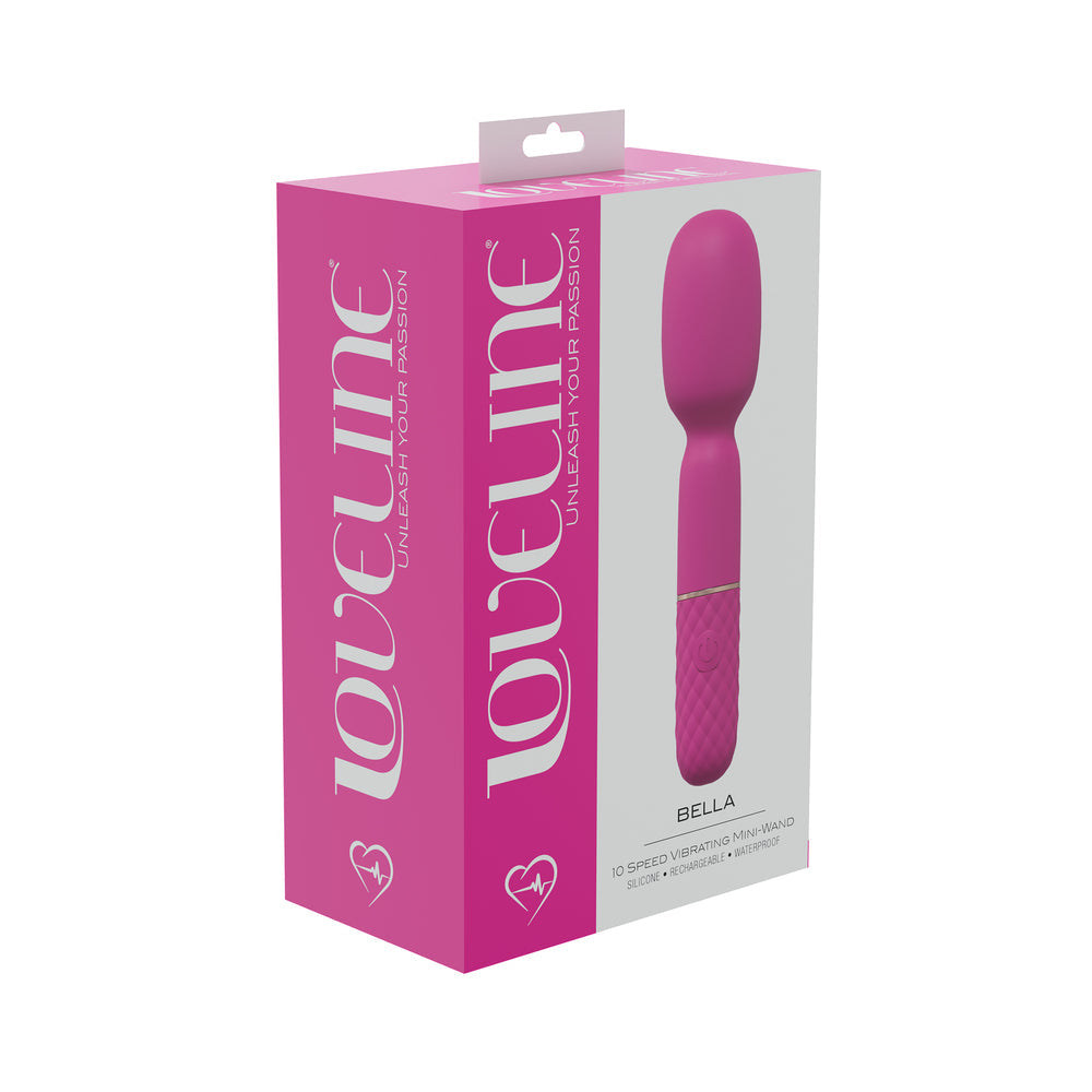 LoveLine Bella 10 Speed Vibrating Mini-Wand Silicone Rechargeable Waterproof Pink - Not Very Vanilla