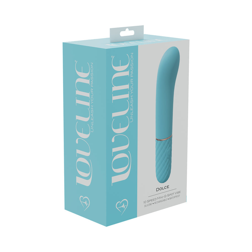 LoveLine Dolce 10 Speed Mini-G-Spot Vibe Silicone Rechargeable Waterproof Blue - Not Very Vanilla