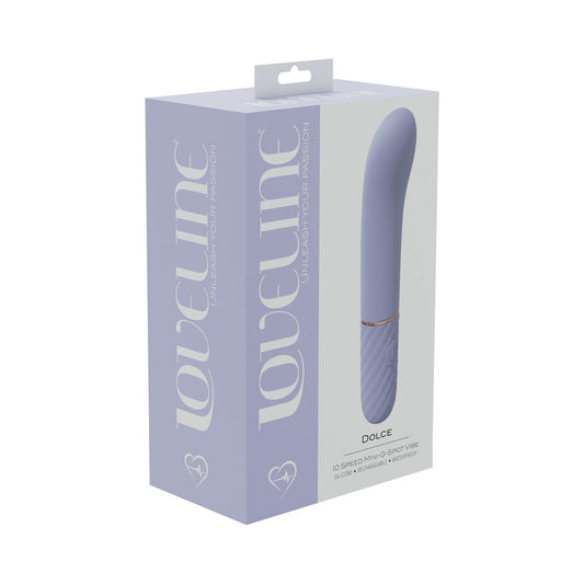 LoveLine Dolce 10 Speed Mini-G-Spot Vibe Silicone Rechargeable Waterproof Lavender - Not Very Vanilla