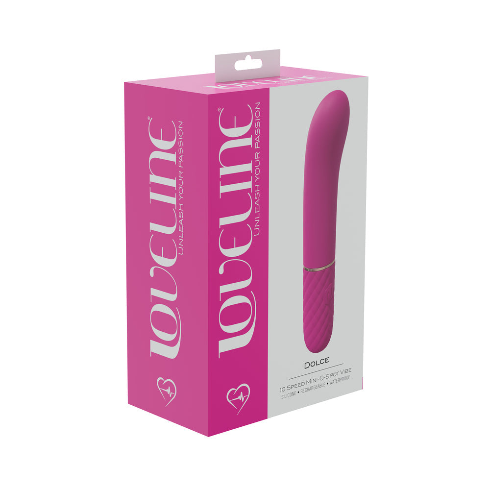 LoveLine Dolce 10 Speed Mini-G-Spot Vibe Silicone Rechargeable Waterproof Pink - Not Very Vanilla