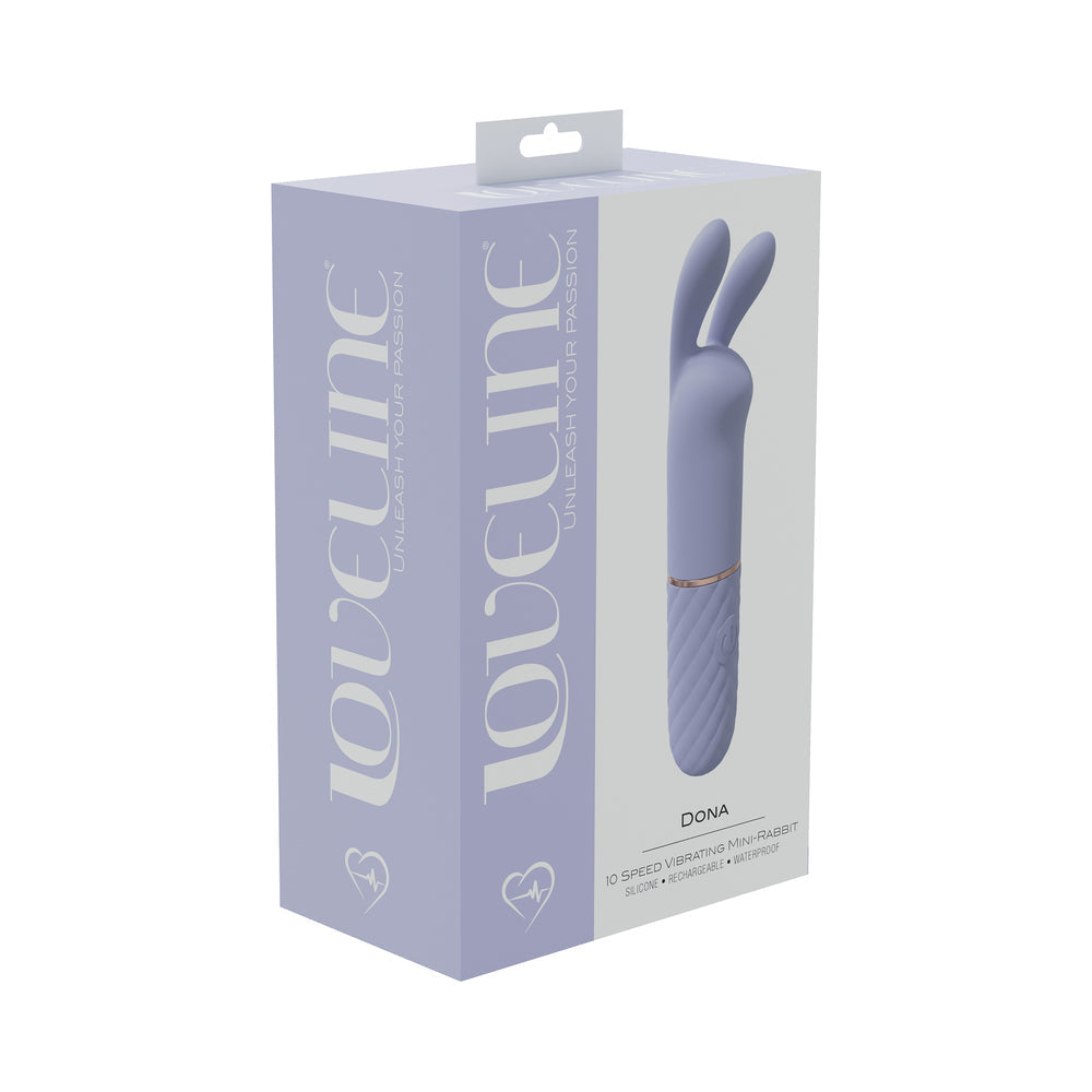 LoveLine Dona 10 Speed Vibrating Mini-Rabbit Silicone Rechargeable Waterproof Lavender - Not Very Vanilla