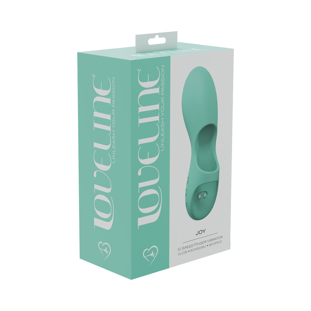 LoveLine Joy 10 Speed Finger Vibe Silicone Rechargeable Waterproof Green - Not Very Vanilla